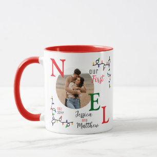 Couples 1st Christmas Festive Photo Keepsake Mug