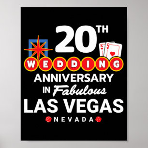 Couples 20th Anniversary - Vegas 20th Wedding Anni Poster