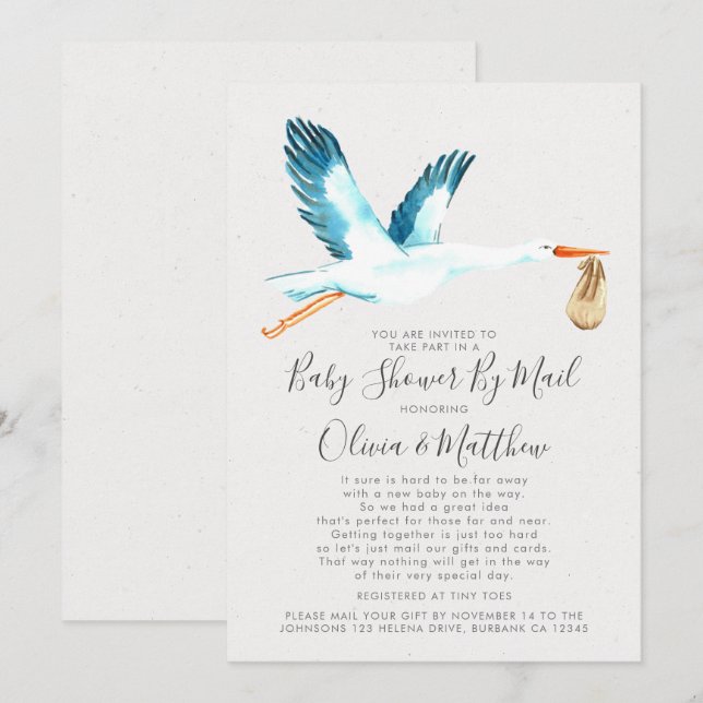 Couple's Baby Shower My Mail Invitation (Front/Back)