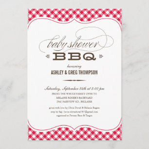 Couple's BBQ Baby Shower Invitations