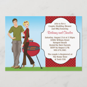 Couples BBQ Wedding Shower Invitation