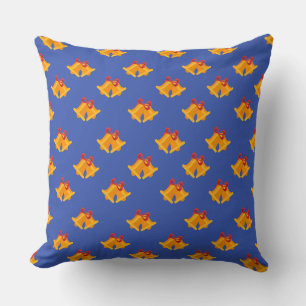 Couples Bell and Ribbon  Throw Pillow