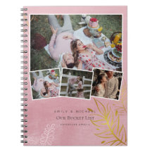 Couples BUCKET LIST Photo Collage Journal de marié