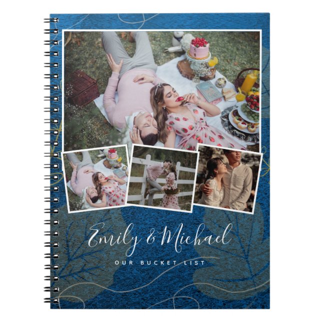 Couples BUCKET LIST Photo Collage Journal de marié (Devant)