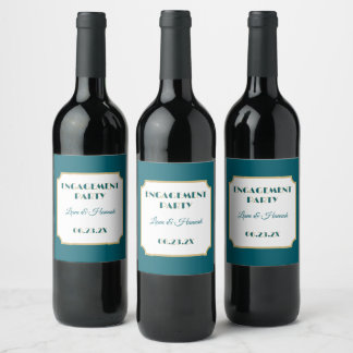 Couple's Celebration! Engagement Party Wine Label