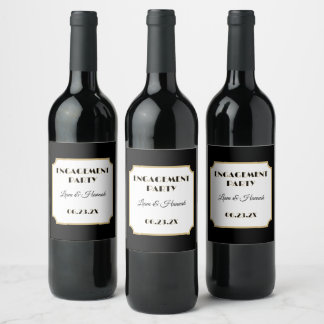 Couple's Celebration! Engagement Party Wine Label