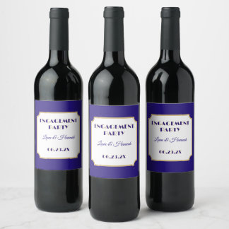 Couple's Celebration! Engagement Party Wine Label