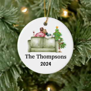 Couples Christmas Personalized Ornament