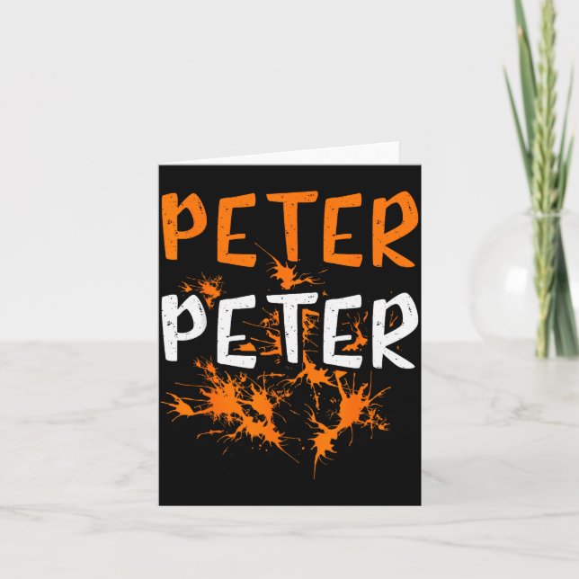 Couples Costume Peter Pumpkin Eater Splash Hallowe Card (Front)