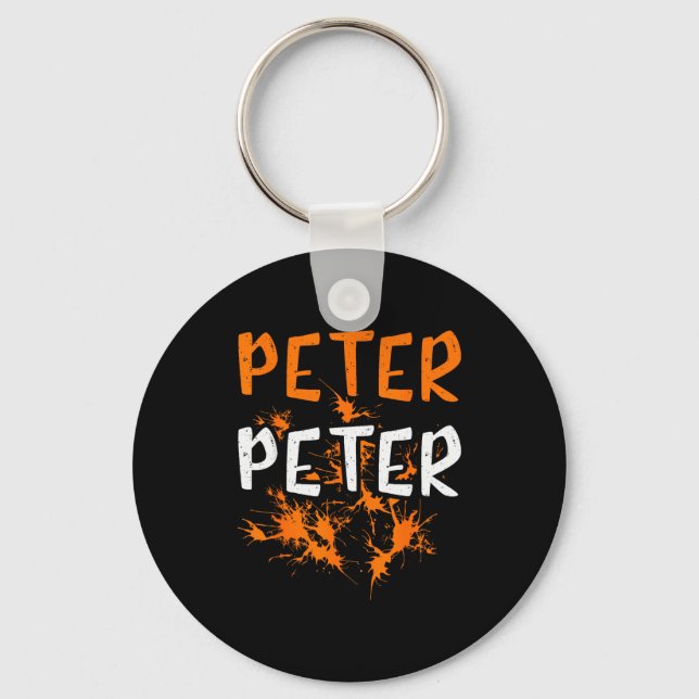 Couples Costume Peter Pumpkin Eater Splash Hallowe Keychain (Front)