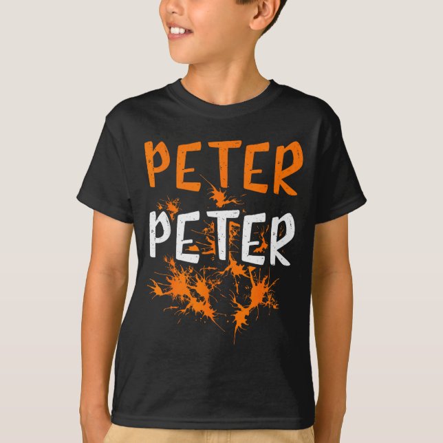 Couples Costume Peter Pumpkin Eater Splash Hallowe T-Shirt (Front)