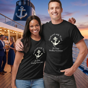 Couples Cruise 20th Anniversary grey Personalize T-Shirt