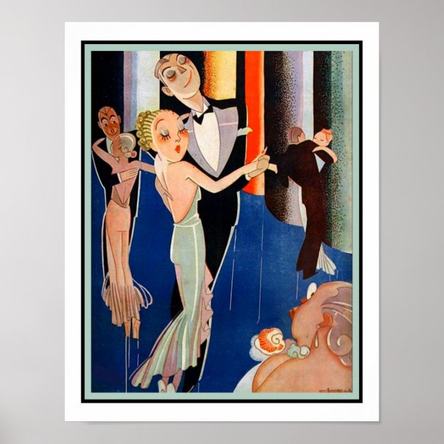 Couples dansants Art déco des années 1930 (Devant)