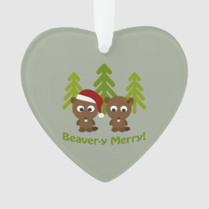 Couples de castor de Joyeux Noël de Beavery