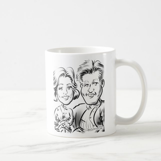 Couples de tasse de caricature de NYJTL (Droite)