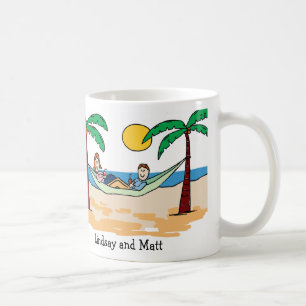 Couples des vacances - tasse faite sur commande de