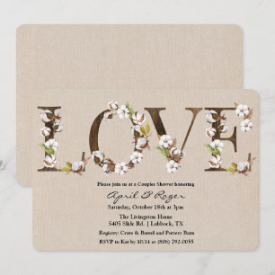 Couples Douche coton Alphabet Invitation