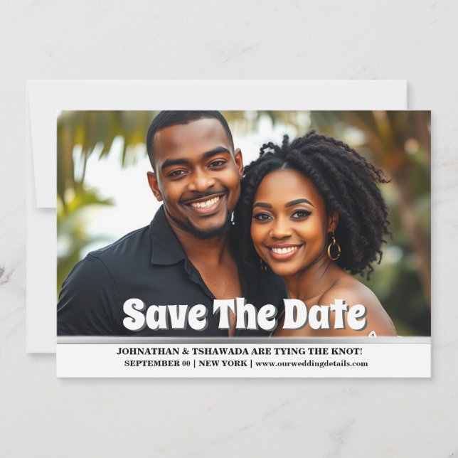 Couples engagement wedding announcement photo  (Front)