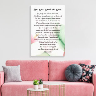 Couples et Amants Texte sur Toile d'Art