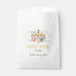 Couples Fall Baby Shower Pumpkin Floral Favour Bag