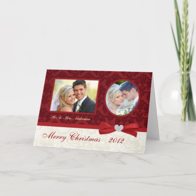 Couples First Christmas 2-Photo Holiday Cards (Front)