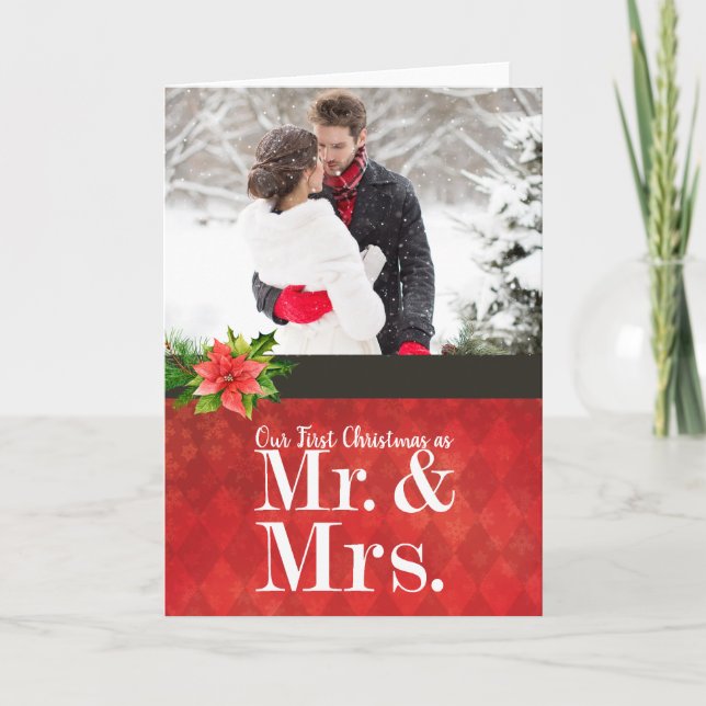 Couple's First Christmas Photo Christmas Card (Front)