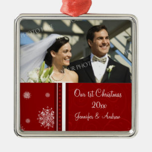 Couple's First Christmas Photo Christmas Ornament