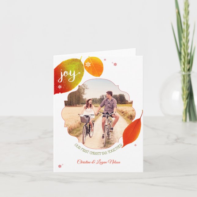 Couple's First Christmas Together Photo Holiday Card (Front)