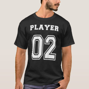Couples Gamer Gaming Player 02 Print on back King T-Shirt