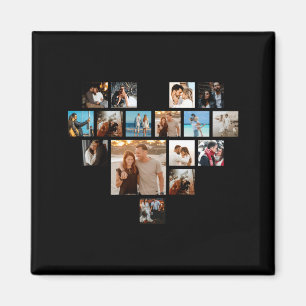 Couples Gift Valentines Day Heart Photo Collage T Magnet