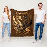 Couples Gold Dragons Add Names 50"x60" Fleece Blanket<br><div class="desc">Add The Names you want to this lovely Golden Dragons Couples Blanket - or remove the names by just blanking the personalize box. - - See more great Dragon Gifts in my Store.</div>