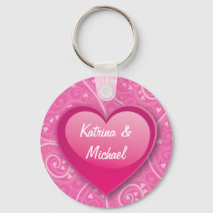 Couples Heart Keychain