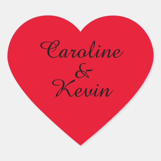 Couples  Heart Shaped Stickers  (Front)