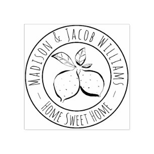 Couples Home Sweet Home Lemons Wood Art Stamp