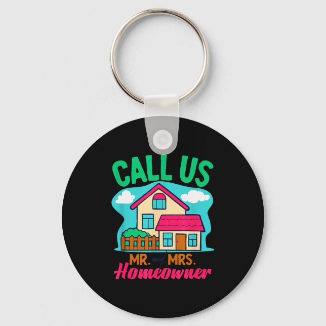 Couples Homeowner New Home Owner  Keychain (Front)