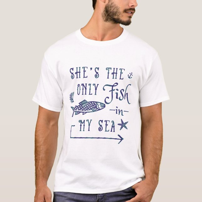 Couples Husband Wife Cute Matching Cruise Vacation T-Shirt (Front)
