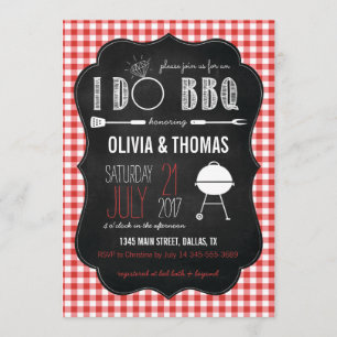 Couples I Do BBQ Fiançailles douche Invitation