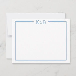 Couple's Initials Newlyweds Monogram Stationery Card