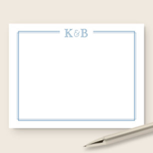 Couple's Initials Newlyweds Monogram Stationery Card