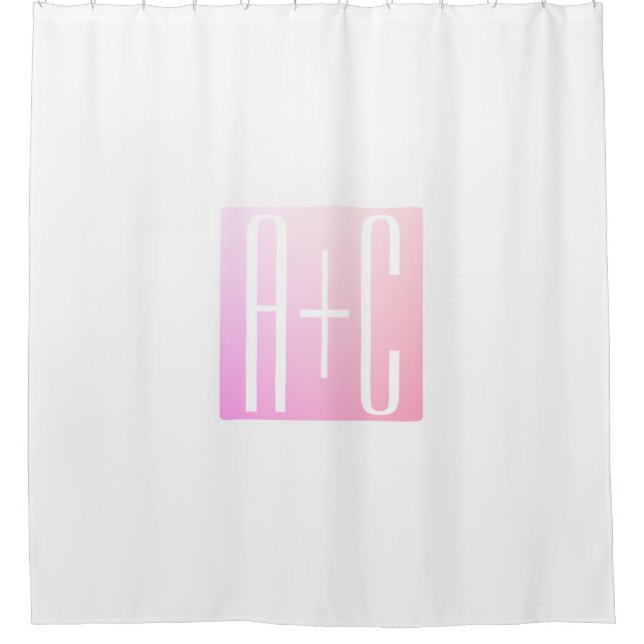 Couple's Initials | Subtle Pink Gradation (Front)