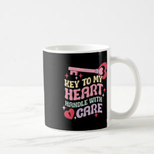 Couples Key To My Heart Handle With Care Happy Val Coffee Mug
