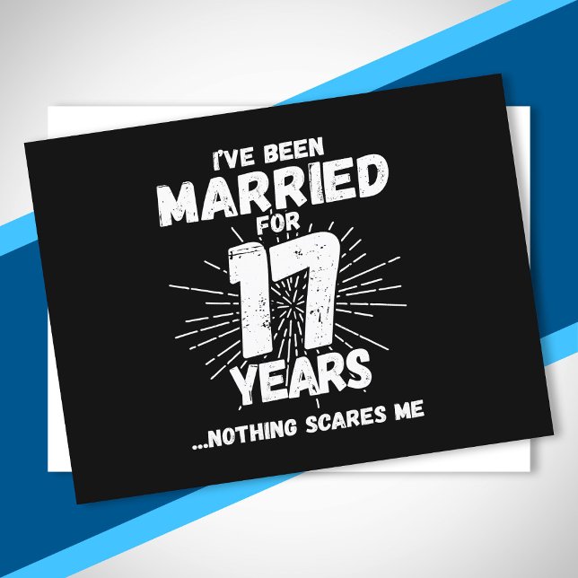 Couples Married 17 Years Funny 17th Anniversary Postcard (Creator Uploaded)