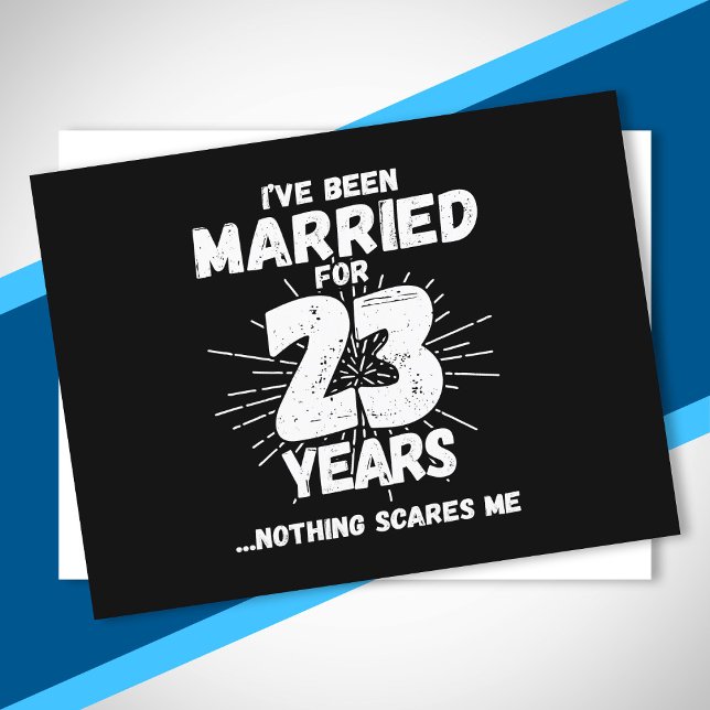 Couples Married 23 Years Funny 23rd Anniversary Postcard (Creator Uploaded)