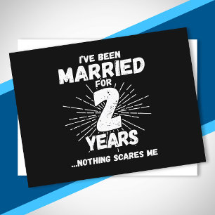 Couples Married 2 Years Funny 2nd Anniversary Postcard