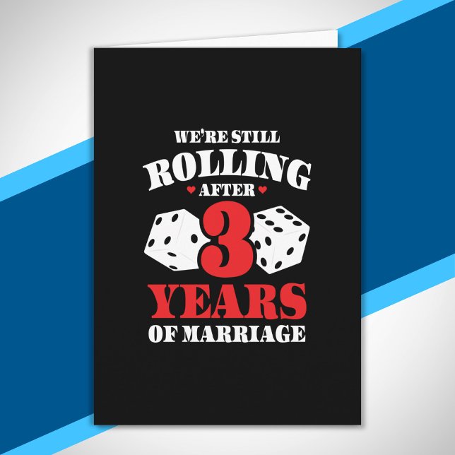 Couples Married 3 Years Funny 3rd Anniversary Card (Creator Uploaded)
