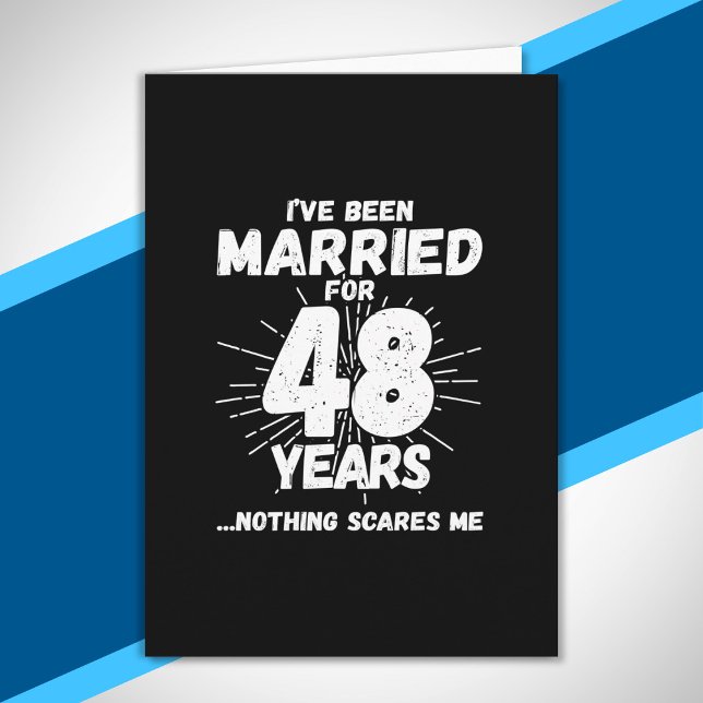 Couples Married 48 Years Funny 48th Anniversary Card (Creator Uploaded)