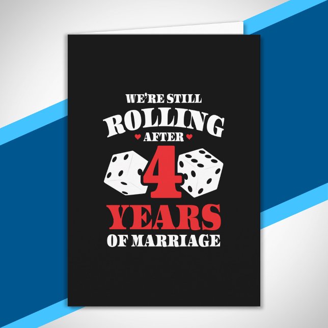 Couples Married 4 Years Funny 4th Anniversary Card (Creator Uploaded)