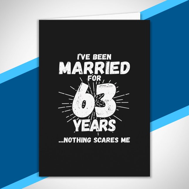 Couples Married 63 Years Funny 63rd Anniversary Card (Creator Uploaded)