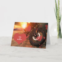 Couple's Names Motorcycle Themed Valentine's Day
