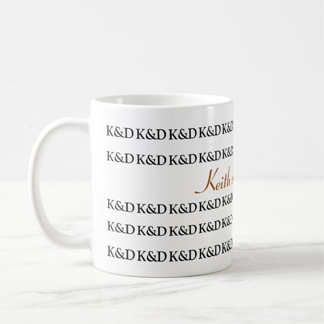 Couple's names personalized coffee mug (Left)